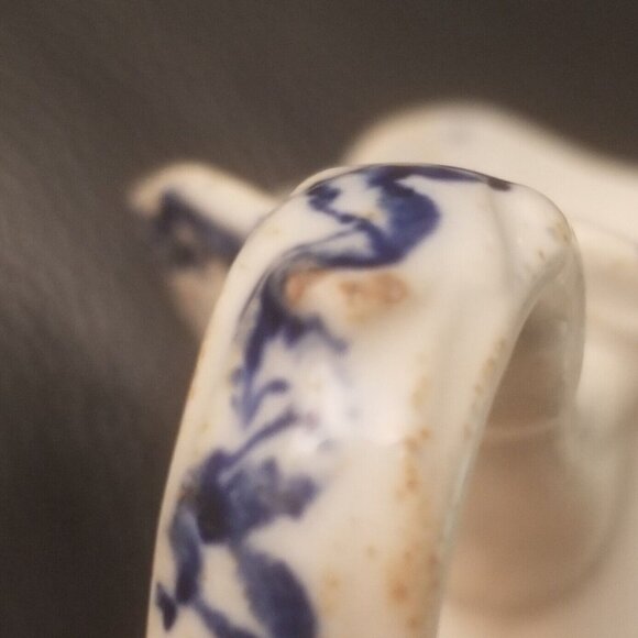 Petrus Regout & Co Maastricht - Abbey - Holland Blue & White Creamer Pitcher - Picture 10 of 11